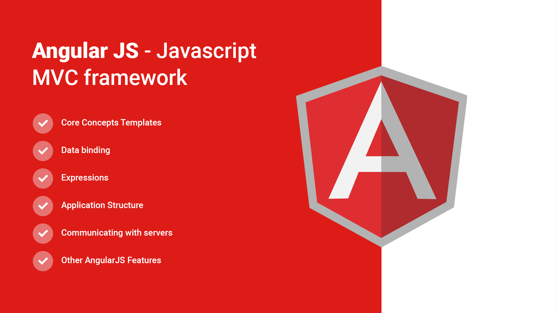 Angular JS - Javascript MVC framework