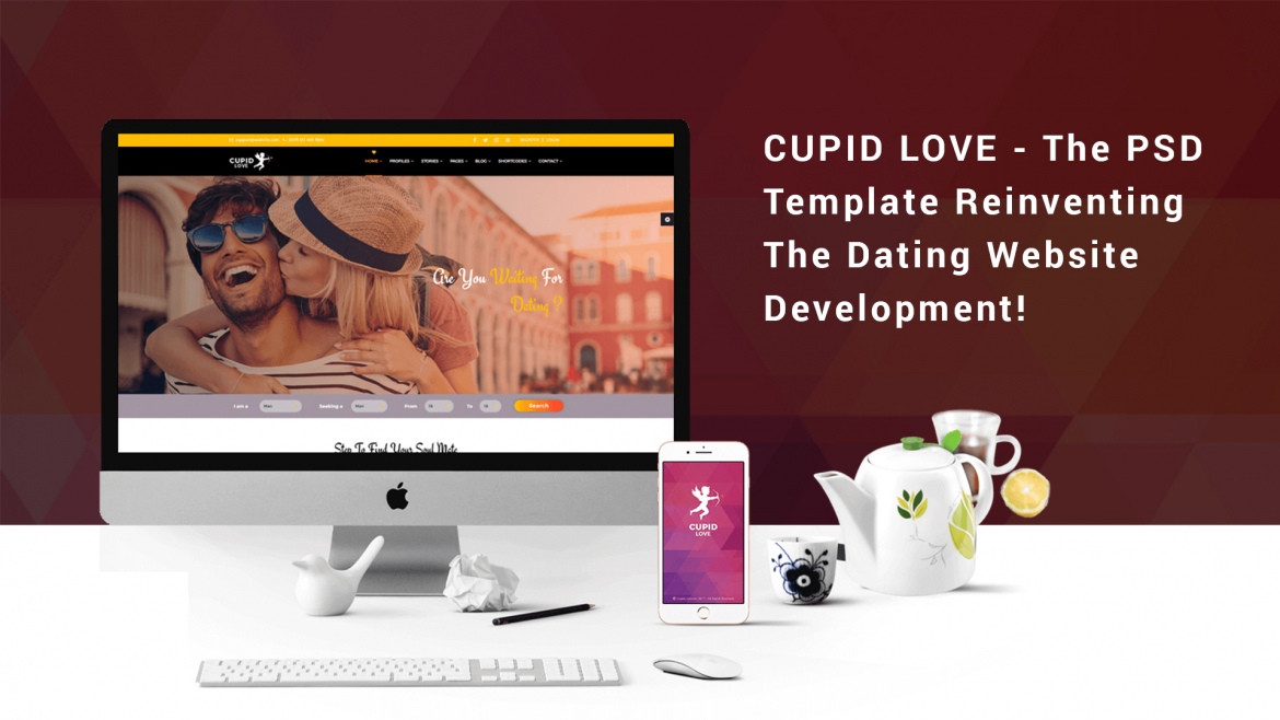 CUPID LOVE-The PSD Template Reinventing The Dating Website Development