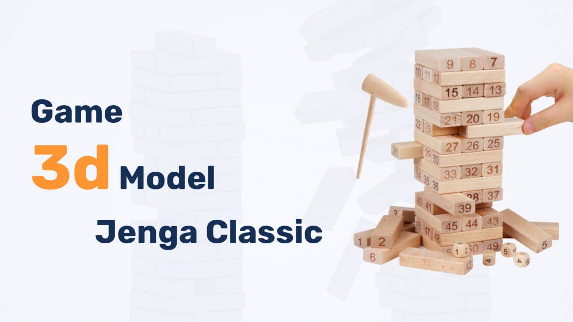 Jenga Classic Game 3d Model