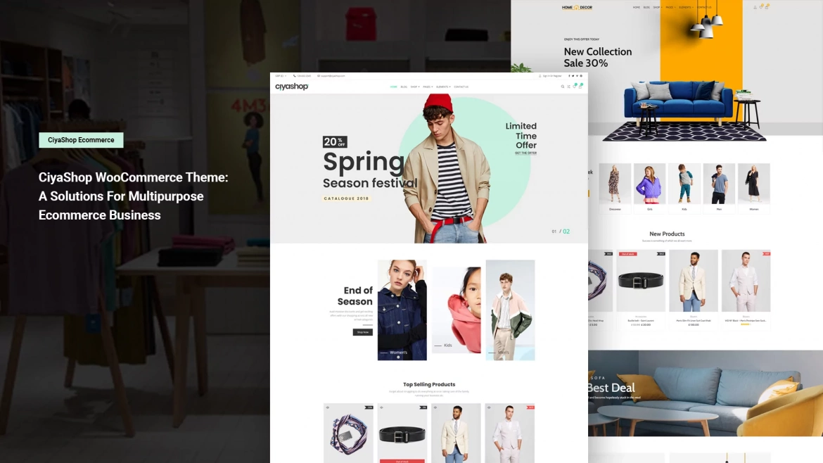 CiyaShop WooCommerce Theme: A Solutions For Multipurpose Ecommerce Business