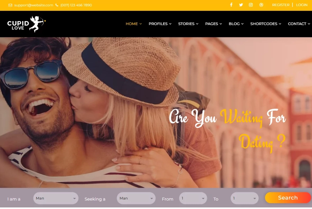 Cupid love - dating website template